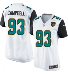 Women's Nike Jacksonville Jaguars #93 Calais Campbell Game White NFL Jersey