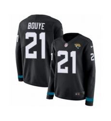 Women's Nike Jacksonville Jaguars #21 A.J. Bouye Limited Black Therma Long Sleeve NFL Jersey