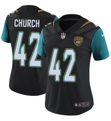 Women's Nike Jacksonville Jaguars #42 Barry Church Elite Black Alternate NFL Jersey