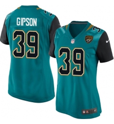 Women's Nike Jacksonville Jaguars #39 Tashaun Gipson Game Teal Green Team Color NFL Jersey