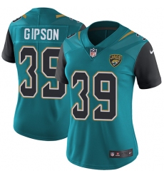 Women's Nike Jacksonville Jaguars #39 Tashaun Gipson Teal Green Team Color Vapor Untouchable Limited Player NFL Jersey