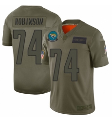 Men's Jacksonville Jaguars #74 Cam Robinson Limited Camo 2019 Salute to Service Football Jersey