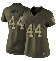 Women's Nike Jacksonville Jaguars #44 Myles Jack Elite Green Salute to Service NFL Jersey