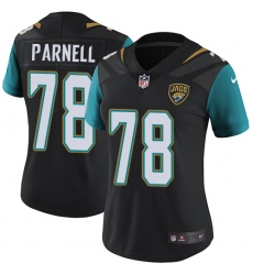 Women's Nike Jacksonville Jaguars #78 Jermey Parnell Elite Black Alternate NFL Jersey