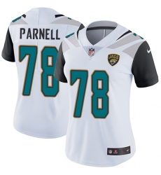 Women's Nike Jacksonville Jaguars #78 Jermey Parnell White Vapor Untouchable Limited Player NFL Jersey
