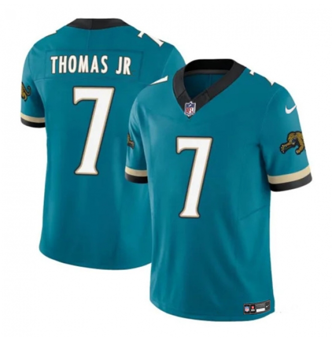 Men's Jacksonville Jaguars #7 Brian Thomas Jr Teal 2025 F.U.S.E. Prowler Throwback Vapor Untouchable Football Stitched Jersey