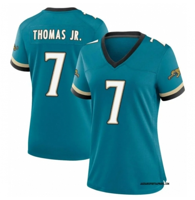 Women Jacksonville Jaguars #7 Brian Thomas Jr Teal 2024 Vapor Untouchable Limited Stitched Jersey