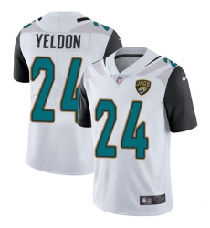 Youth Nike Jacksonville Jaguars #24 T.J. Yeldon White Vapor Untouchable Limited Player NFL Jersey