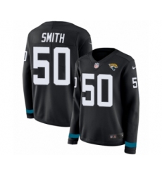 Women's Nike Jacksonville Jaguars #50 Telvin Smith Limited Black Therma Long Sleeve NFL Jersey
