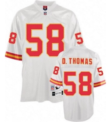 Mitchell And Ness Kansas City Chiefs #58 Derrick Thomas White Authentic Throwback NFL Jersey