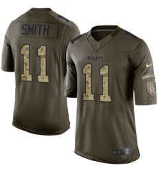 Youth Nike Kansas City Chiefs #11 Alex Smith Elite Green Salute to Service NFL Jersey