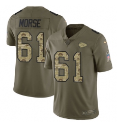 Youth Nike Kansas City Chiefs #61 Mitch Morse Limited Olive/Camo 2017 Salute to Service NFL Jersey