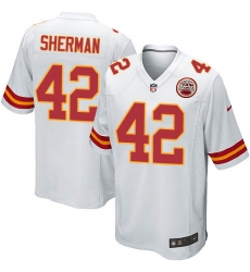 Men's Nike Kansas City Chiefs #42 Anthony Sherman Game White NFL Jersey