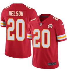 Men's Nike Kansas City Chiefs #20 Steven Nelson Red Team Color Vapor Untouchable Limited Player NFL Jersey
