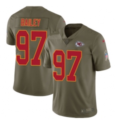Youth Nike Kansas City Chiefs #97 Allen Bailey Limited Olive 2017 Salute to Service NFL Jersey
