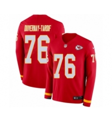 Youth Nike Kansas City Chiefs #76 Laurent Duvernay-Tardif Limited Red Therma Long Sleeve NFL Jersey