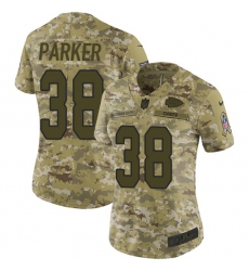 Women's Nike Kansas City Chiefs #38 Ron Parker Limited Camo 2018 Salute to Service NFL Jersey