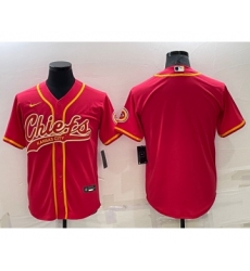 Men's Kansas City Chiefs Blank Red Stitched MLB Cool Base Nike Baseball Jersey