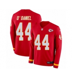 Men's Nike Kansas City Chiefs #44 Dorian O'Daniel Limited Red Therma Long Sleeve NFL Jersey