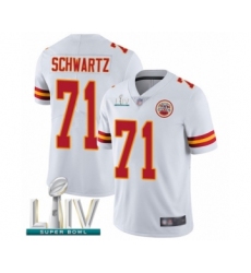Men's Kansas City Chiefs #71 Mitchell Schwartz White Vapor Untouchable Limited Player Super Bowl LIV Bound Football Jersey