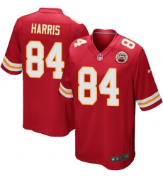 Men's Nike Kansas City Chiefs #84 Demetrius Harris Game Red Team Color NFL Jersey