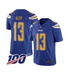 Men's Los Angeles Chargers #13 Keenan Allen Limited Electric Blue Rush Vapor Untouchable 100th Season Football Jersey Men's Los Angeles Chargers #13 Keenan Allen Limited Electric Blue Rush Vapor Untouchable 100th Season Football Jersey